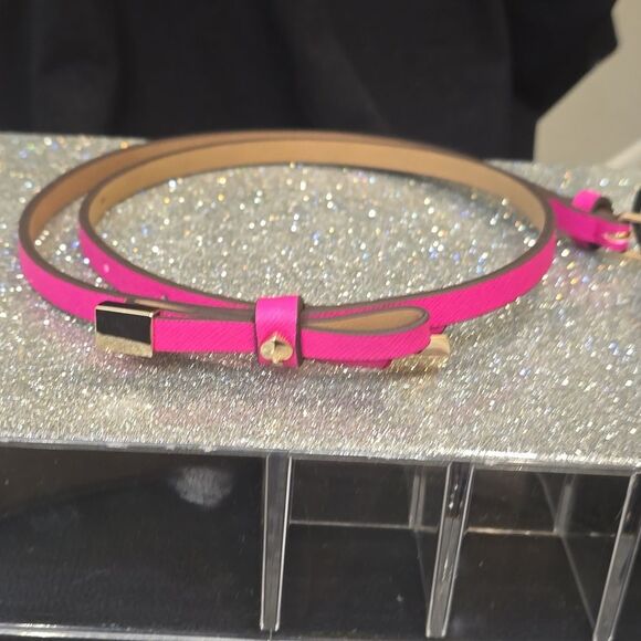 Kate Spade New York 8MM Shoestring Bow Belt- Vivid Snapdragon main image 5